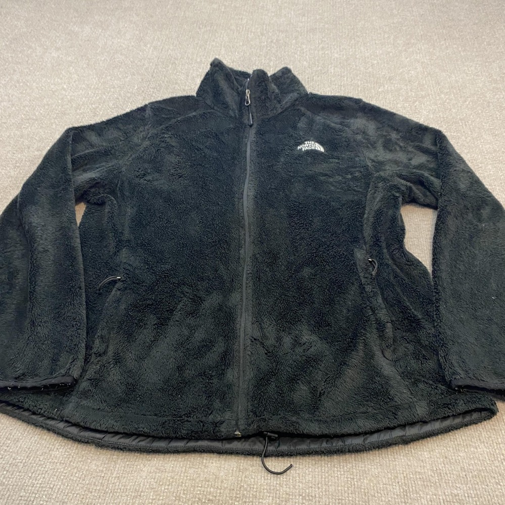 The North Face Fleece Jacket Womens XL Black Full Zip Sherpa Outdoor Lined